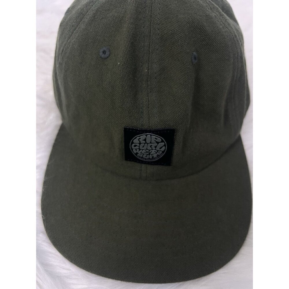 Rip Curl Army Green Cotton Wetty Adjust Cap Baseball Trucker Surf NWOT - Picture 6 of 8